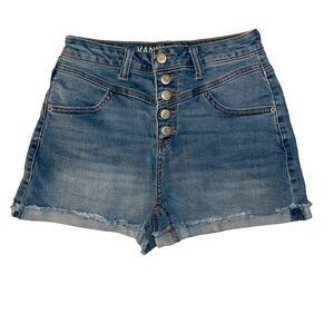 Vanilla star mom denim button up shorts size 3